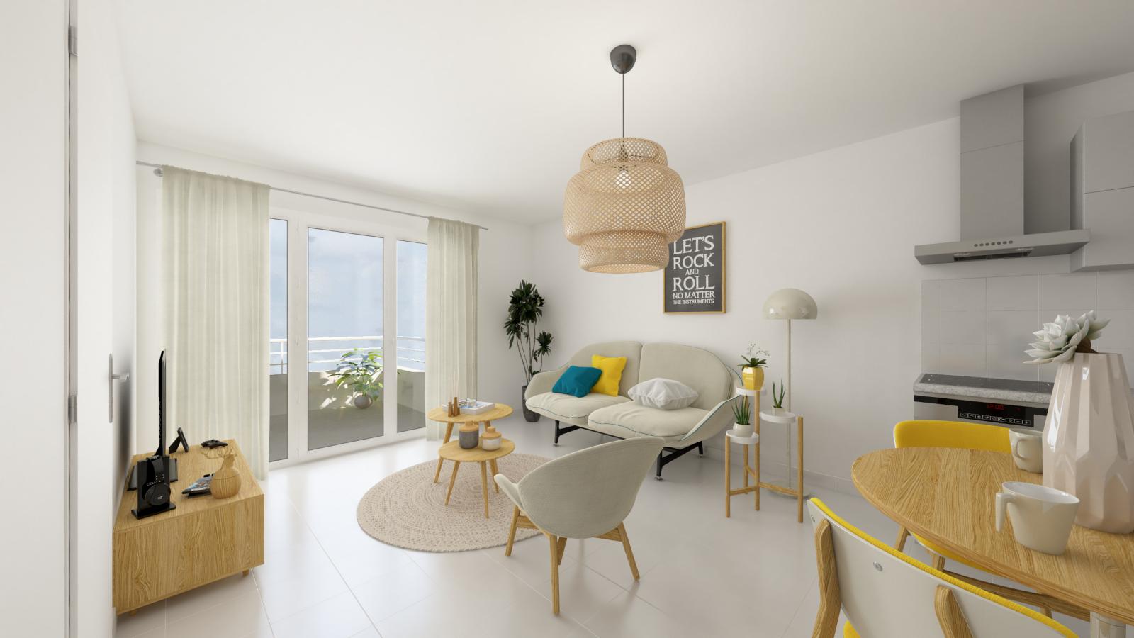 2 pièces - 5ème étage - 38m² - 882,53 € - Photo #2