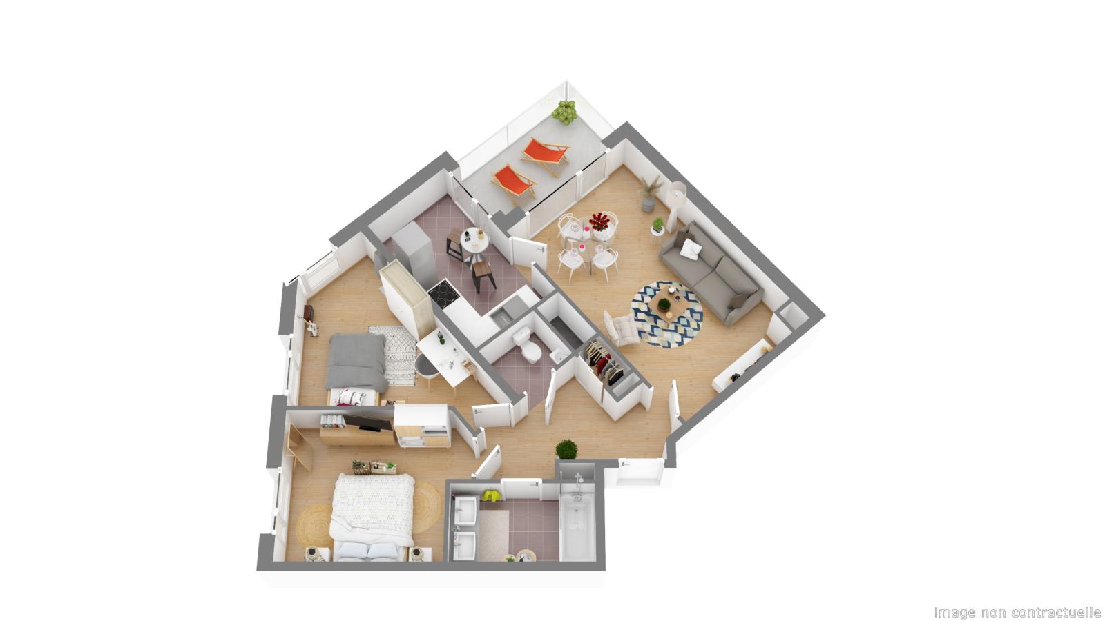 
																			3 pièces - 
																		2ème étage - 65m² - 816,52 € - Photo #6