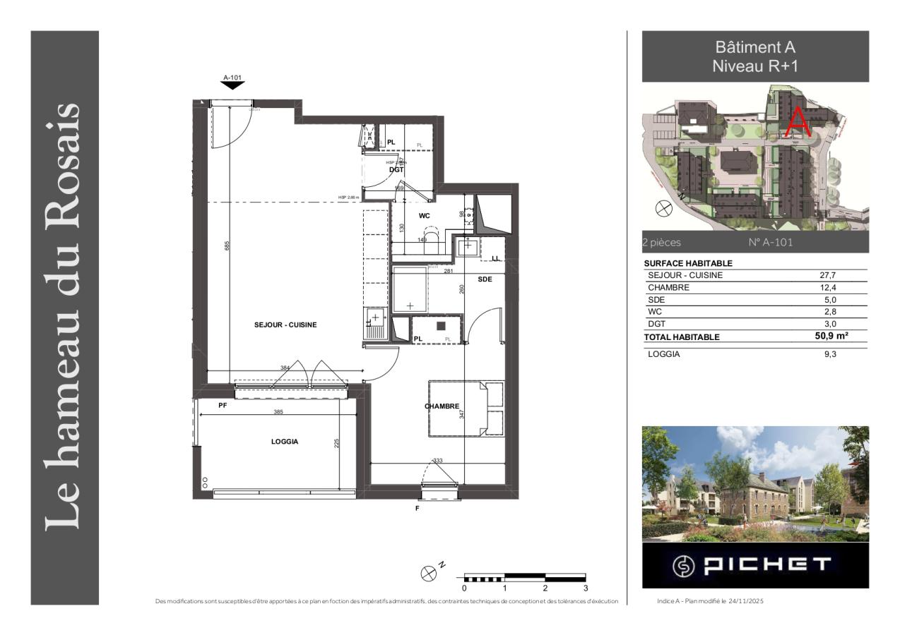 
																																							2 pièces - 
																																						1er étage - 51m² - 750,36 € - Photo #1