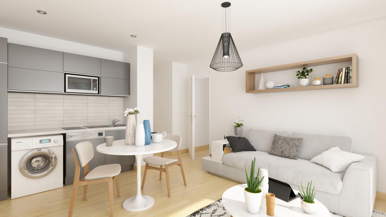 
																			2 pièces - 
																		RDC - 43m² - 738,25 € - Photo #2