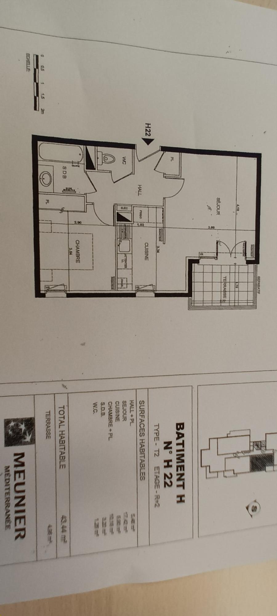 2 pièces - 2ème étage - 43m² - 912,36 € - Photo #5