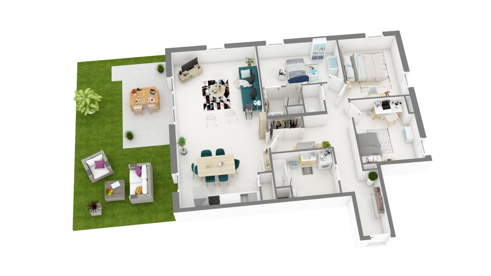 
																																							4 pièces - 
																																						RDC - 99m² - 1 139,61 € - Photo #6