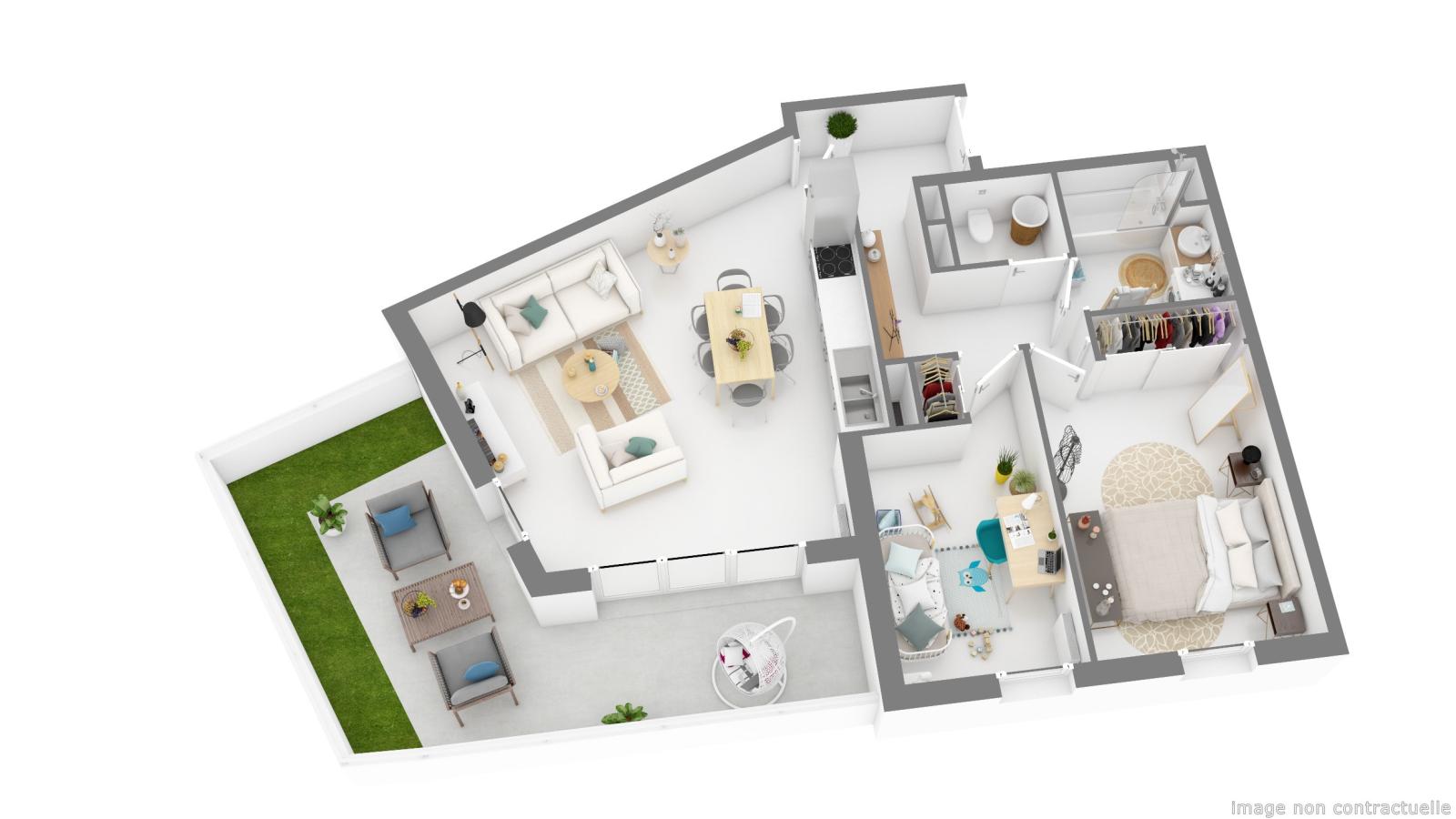 
																																							3 pièces - 
																																						2ème étage - 65m² - 877,44 € - Photo #1