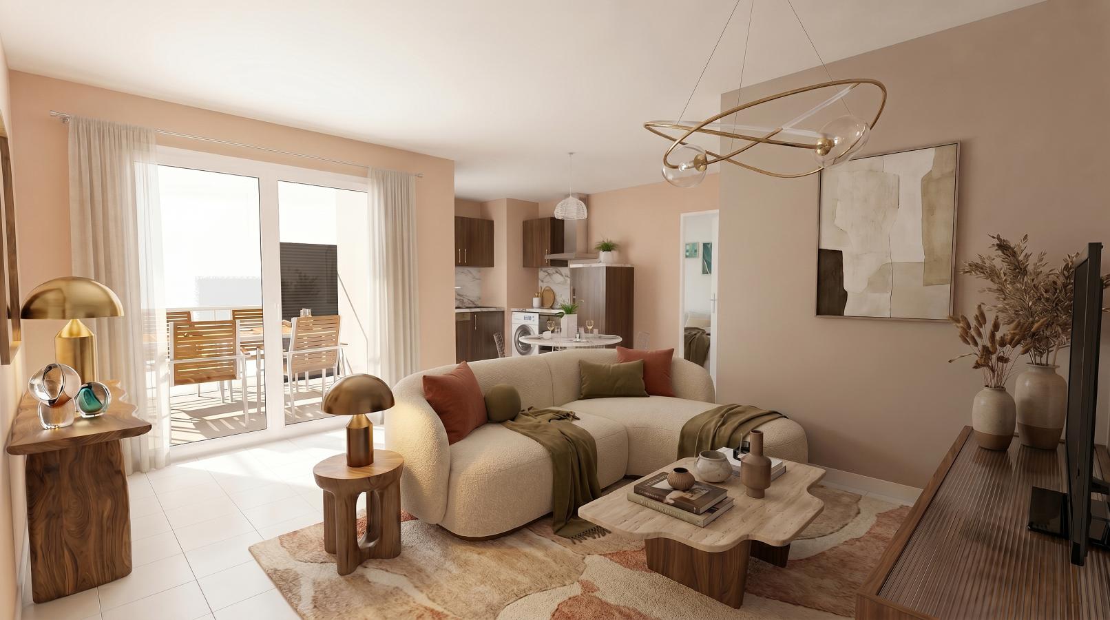 2 pièces - 1er étage - 42m² - 933,23 € - Photo #1