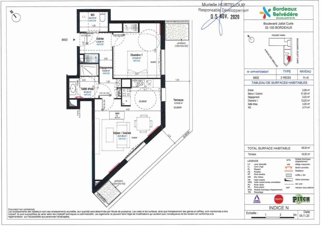 
																																							2 pièces - 
																																						6ème étage - 49m² - 819,59 € - Photo #1