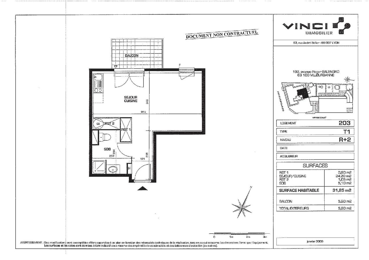 
																																							1 pièce - 
																																						2ème étage - 32m² - 122 000 € - Photo #7