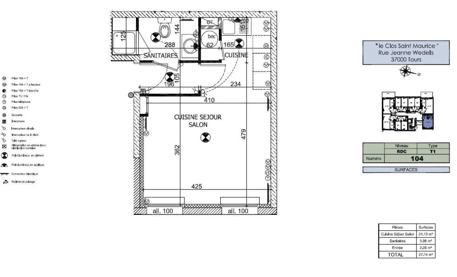 5 pièces - 3ème étage - 115m² - 1 249,00 € - Photo #7