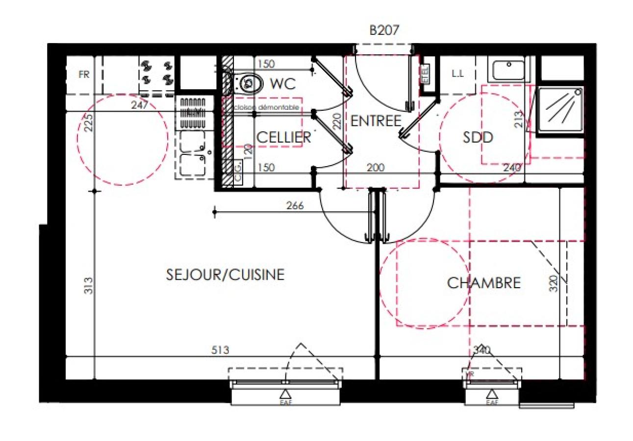 
																			2 pièces - 
																		2ème étage - 44m² - 671,45 € - Photo #2