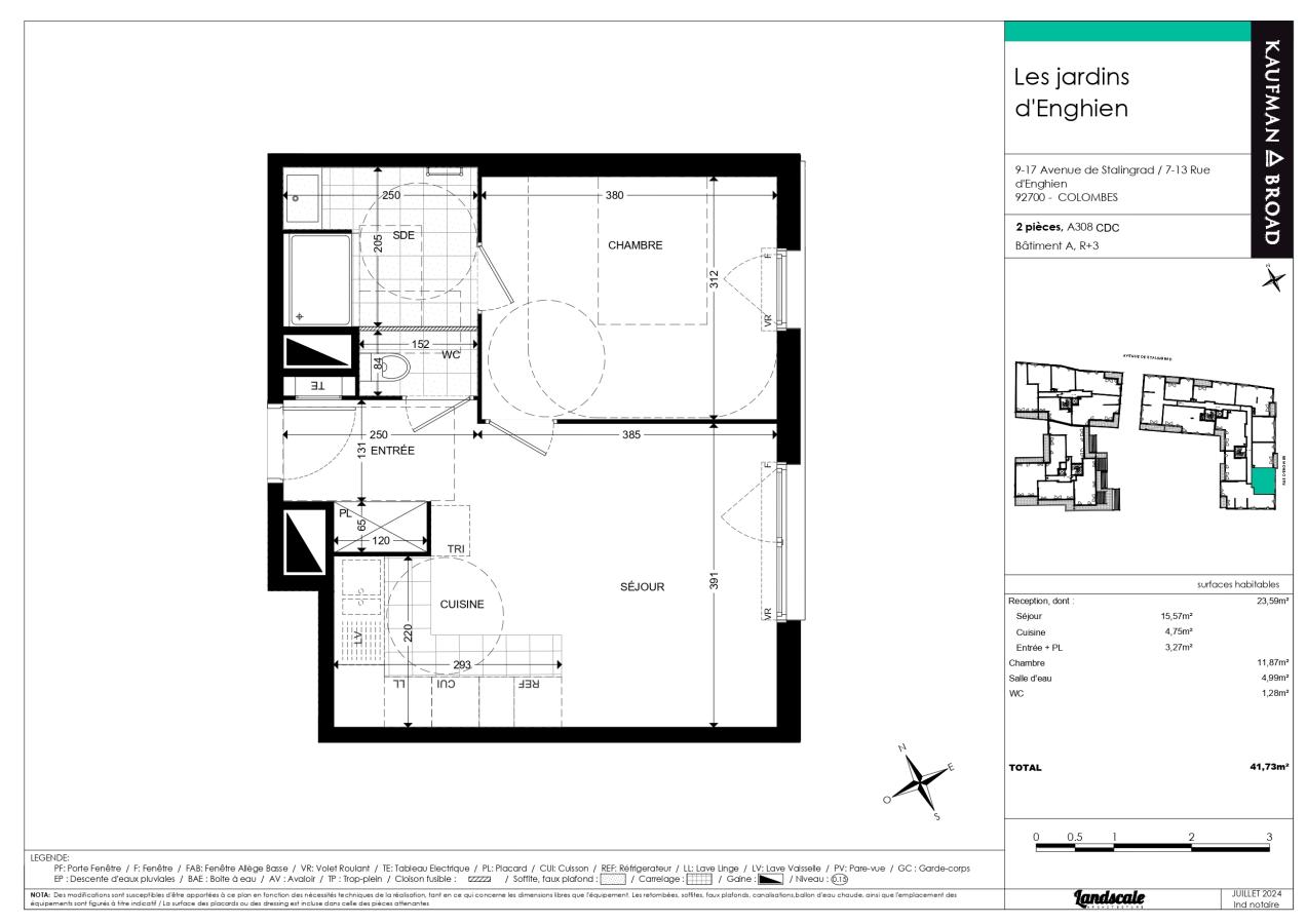 
																			2 pièces - 
																		3ème étage - 42m² - 1 160,15 € - Photo #0