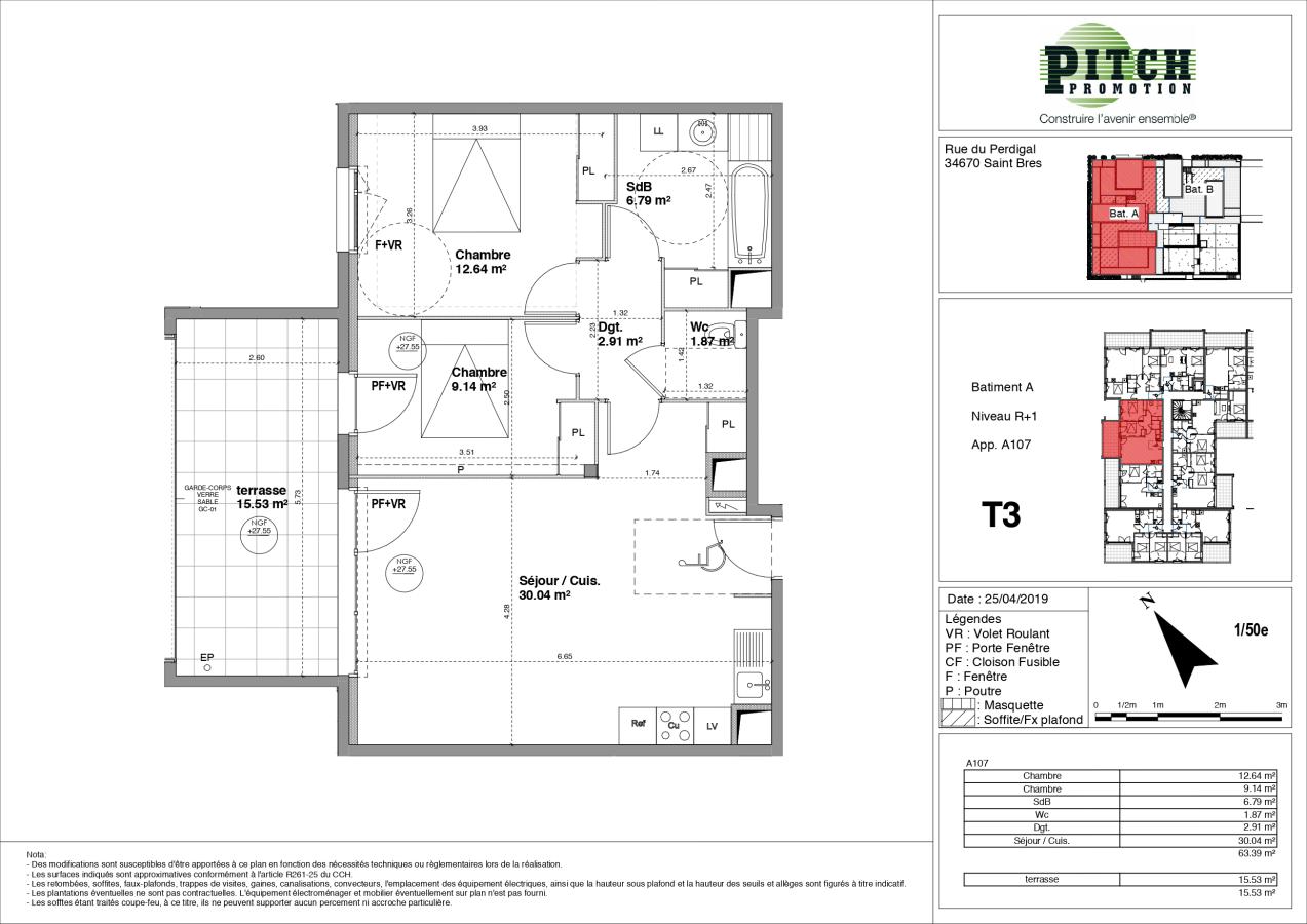 
																																							3 pièces - 
																																						1er étage - 63m² - 917,93 € - Photo #4