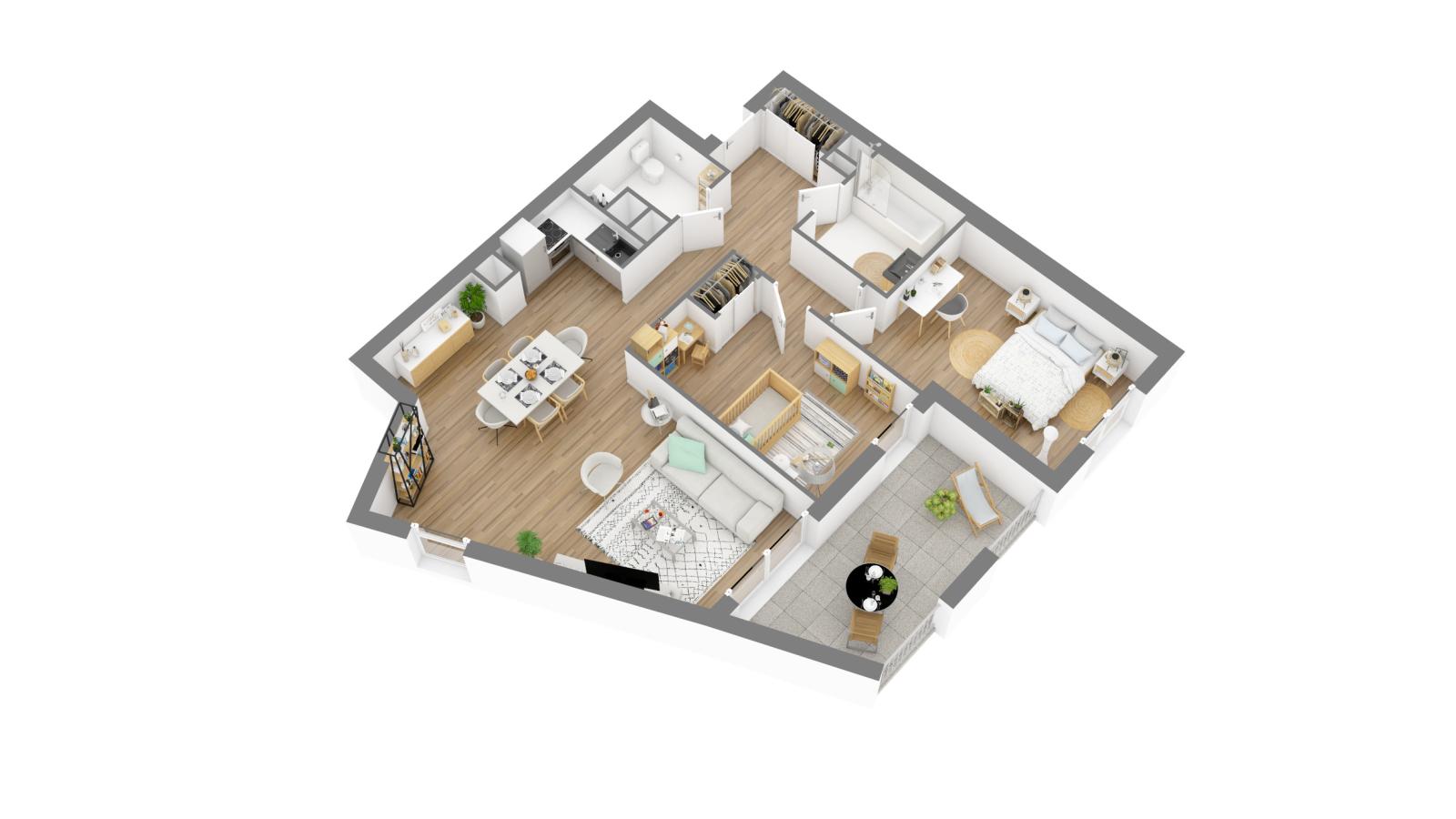 
																																							3 pièces - 
																																						RDC - 73m² - 904,23 € - Photo #6