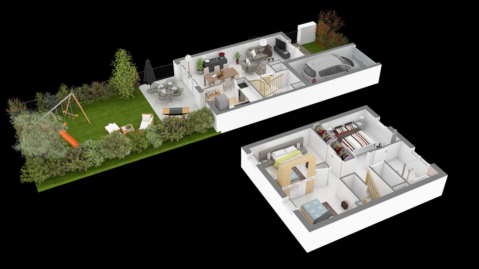 
																																							4 pièces - 
																																						RDC - 75m² - 1 262,76 € - Photo #1