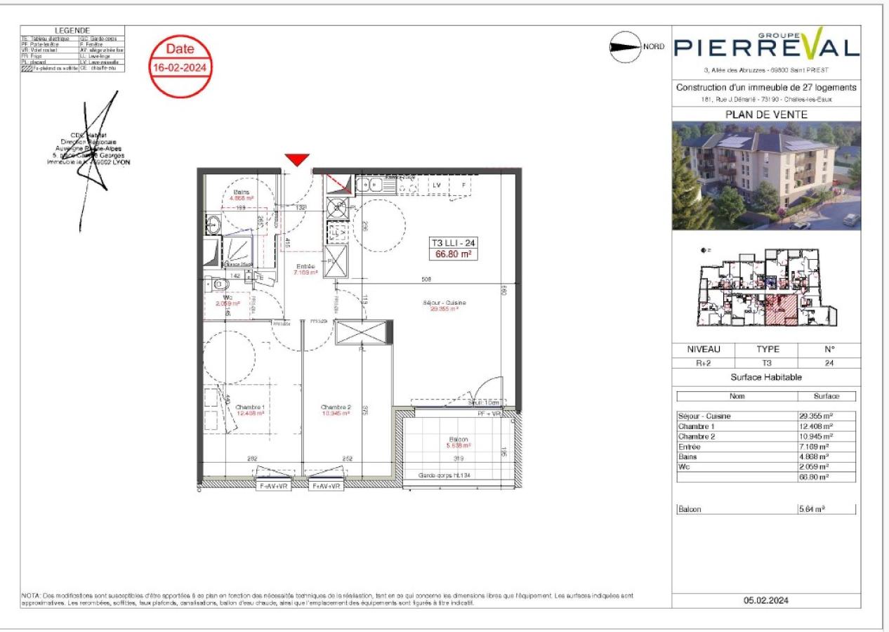 
																			3 pièces - 
																		2ème étage - 67m² - 930,16 € - Photo #7