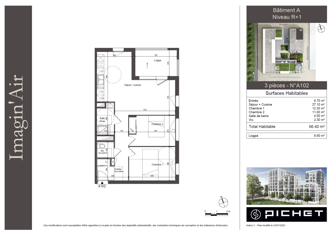 
																			3 pièces - 
																		1er étage - 66m² - 869,89 € - Photo #2