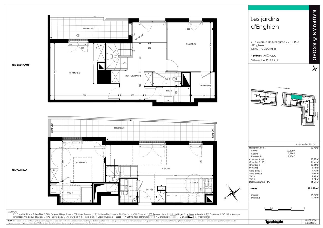 
																			4 pièces - 
																		6ème étage - 102m² - 2 345,36 € - Photo #0