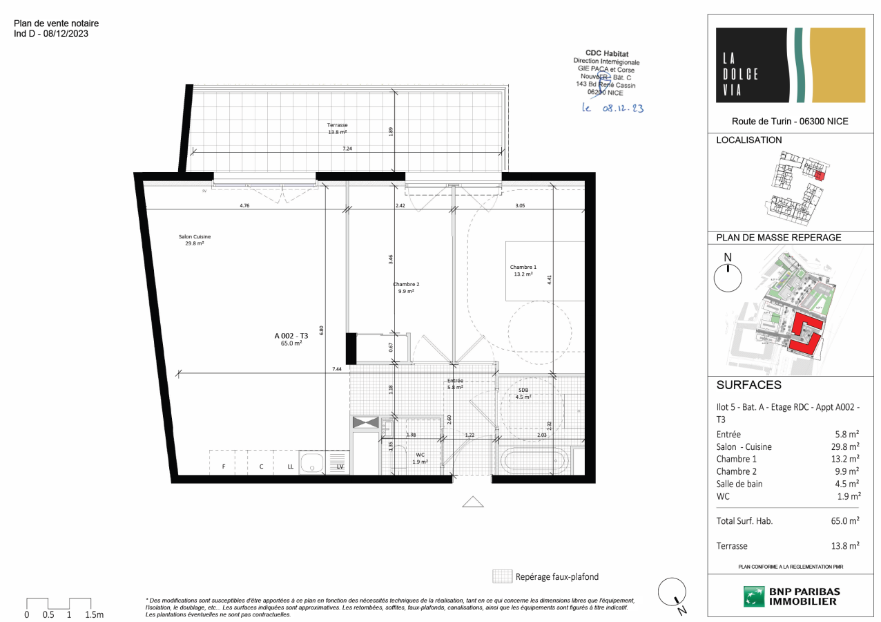 
																																							3 pièces - 
																																						RDC - 65m² - 1 210,81 € - Photo #4