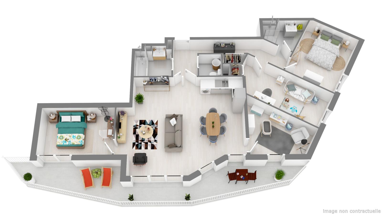 
																																							5 pièces - 
																																						5ème étage - 104m² - 1 698,87 € - Photo #5