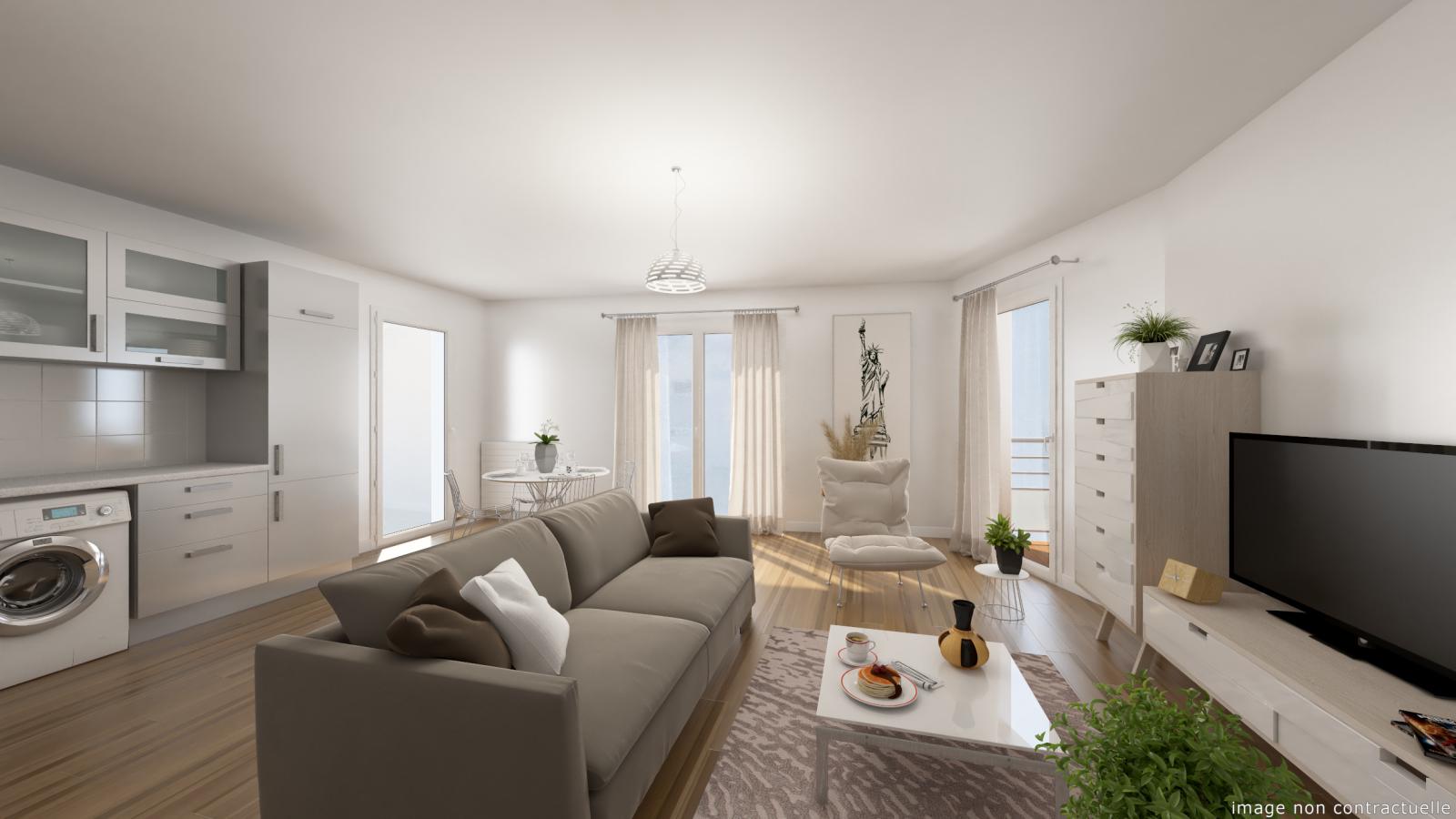 
																			3 pièces - 
																		1er étage - 65m² - 864,65 € - Photo #1