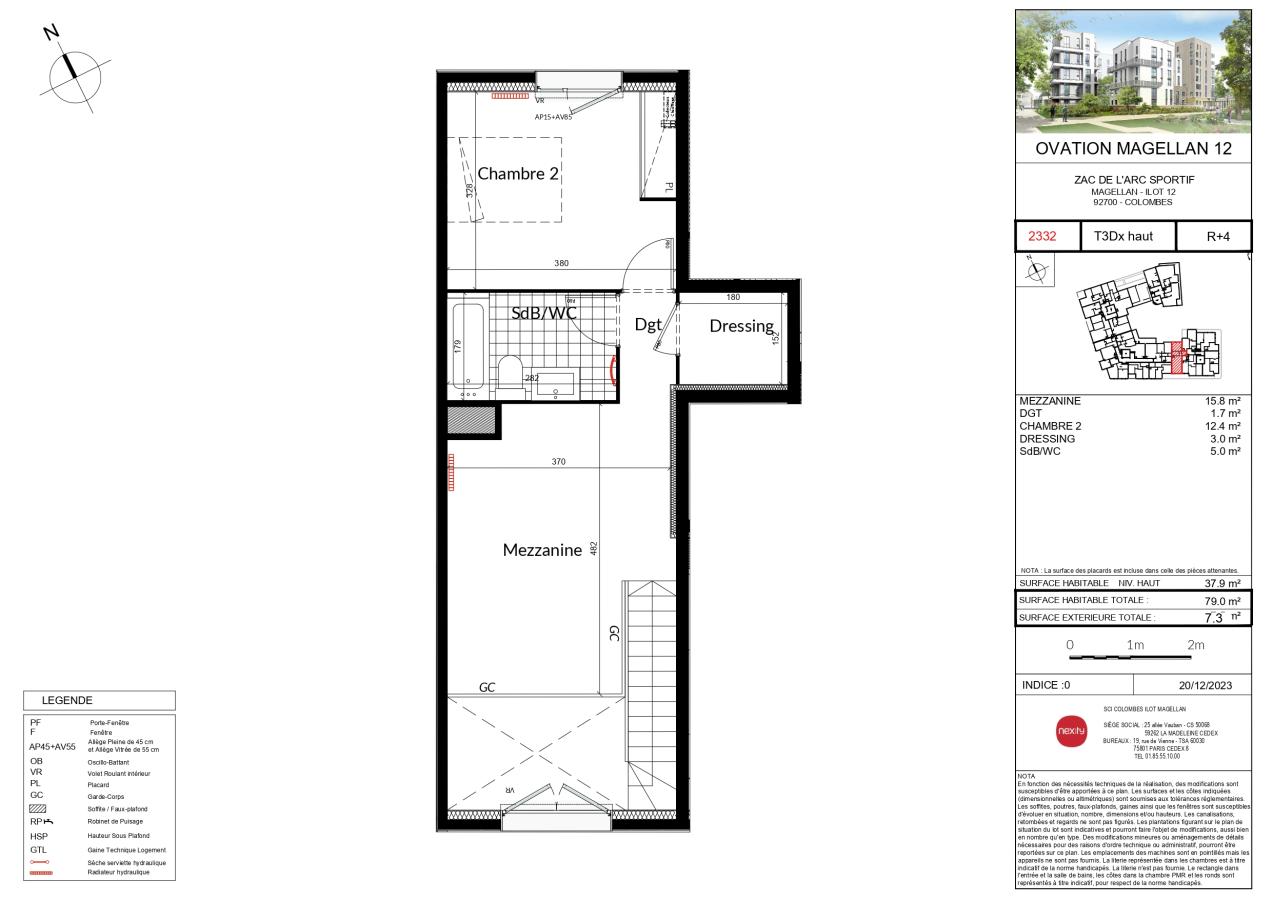 3 pièces - 3ème étage - 79m² - 1 722,09 € - Photo #0