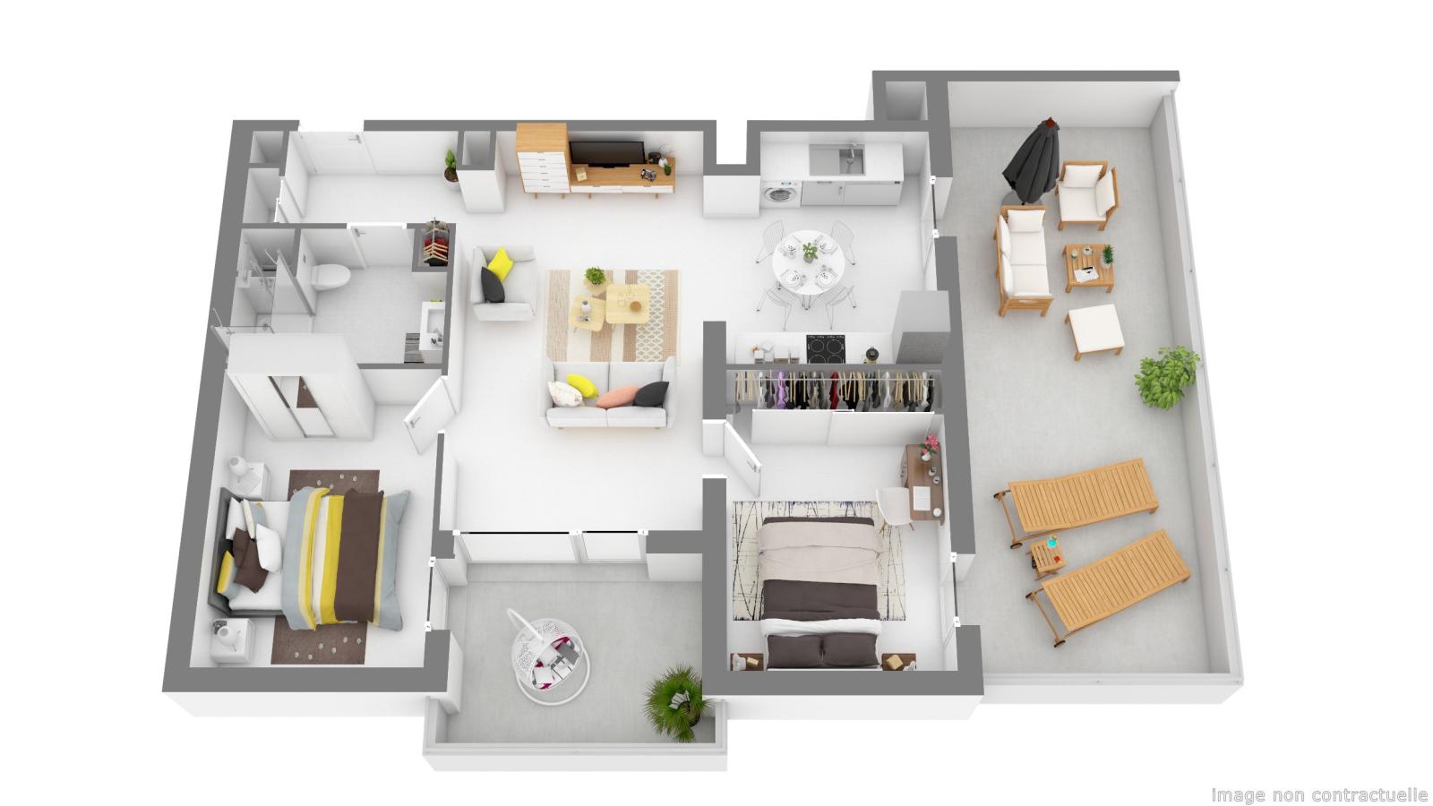 
																			3 pièces - 
																		3ème étage - 70m² - 942,36 € - Photo #4