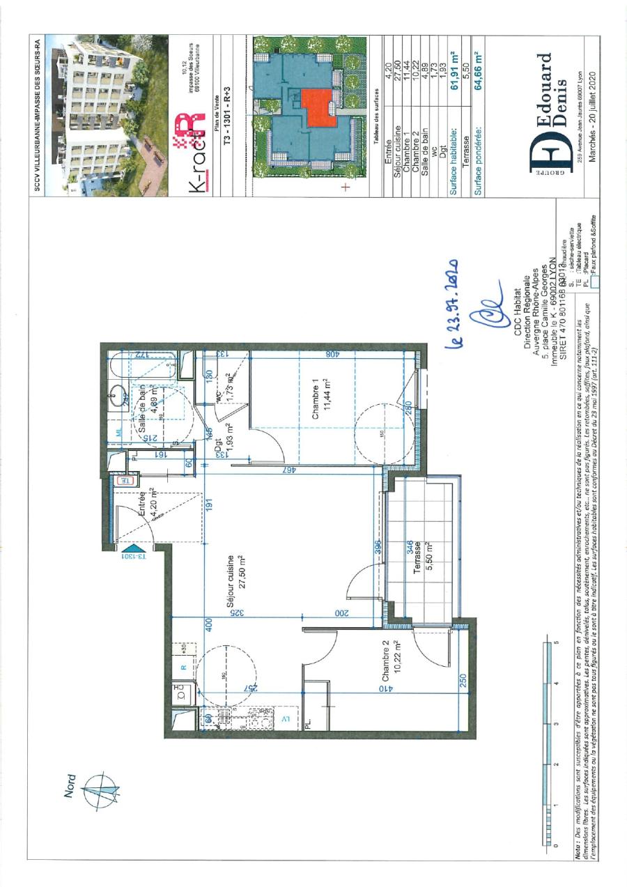 
																																							3 pièces - 
																																						4ème étage - 62m² - 890,23 € - Photo #5