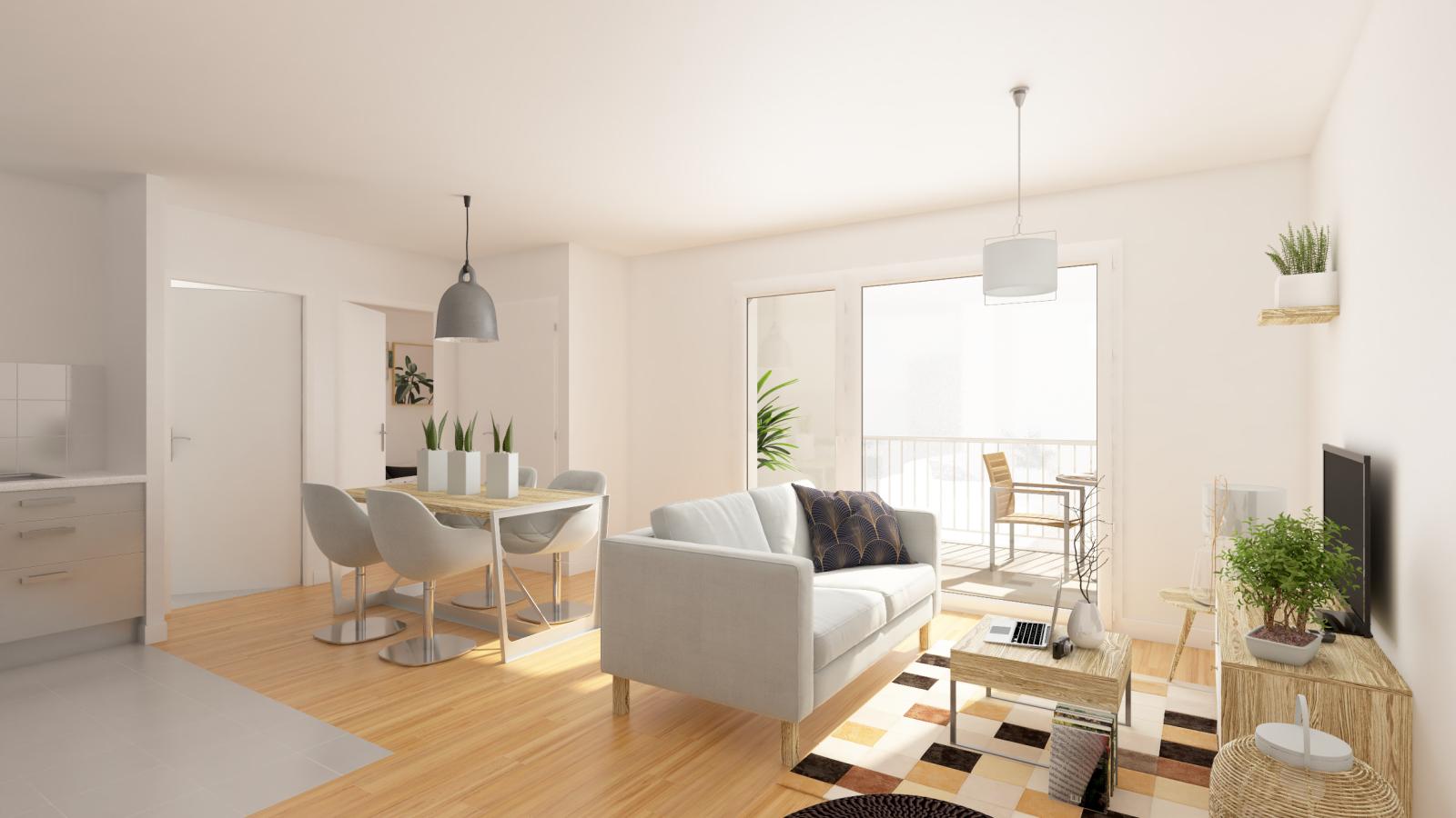 
																																							2 pièces - 
																																						2ème étage - 50m² - 764,75 € - Photo #2