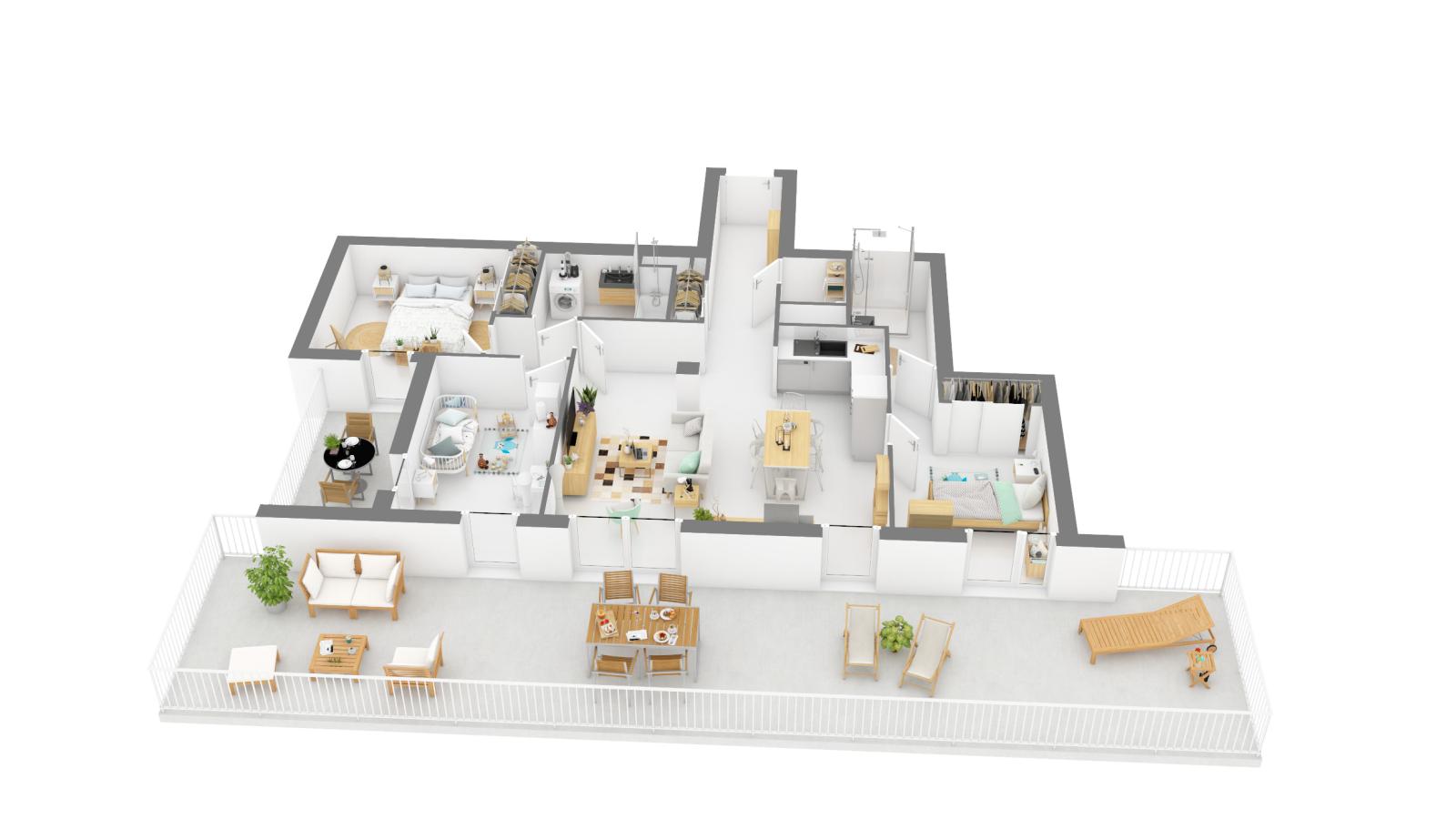 4 pièces - 2ème étage - 88m² - 1 273,23 € - Photo #2