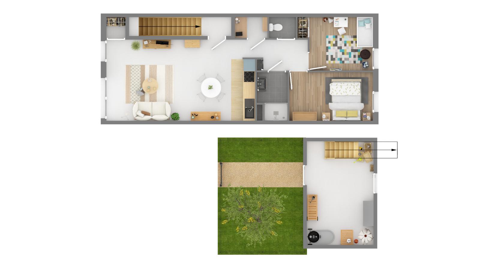 
																			3 pièces - 
																		1er étage - 63m² - 818,01 € - Photo #3