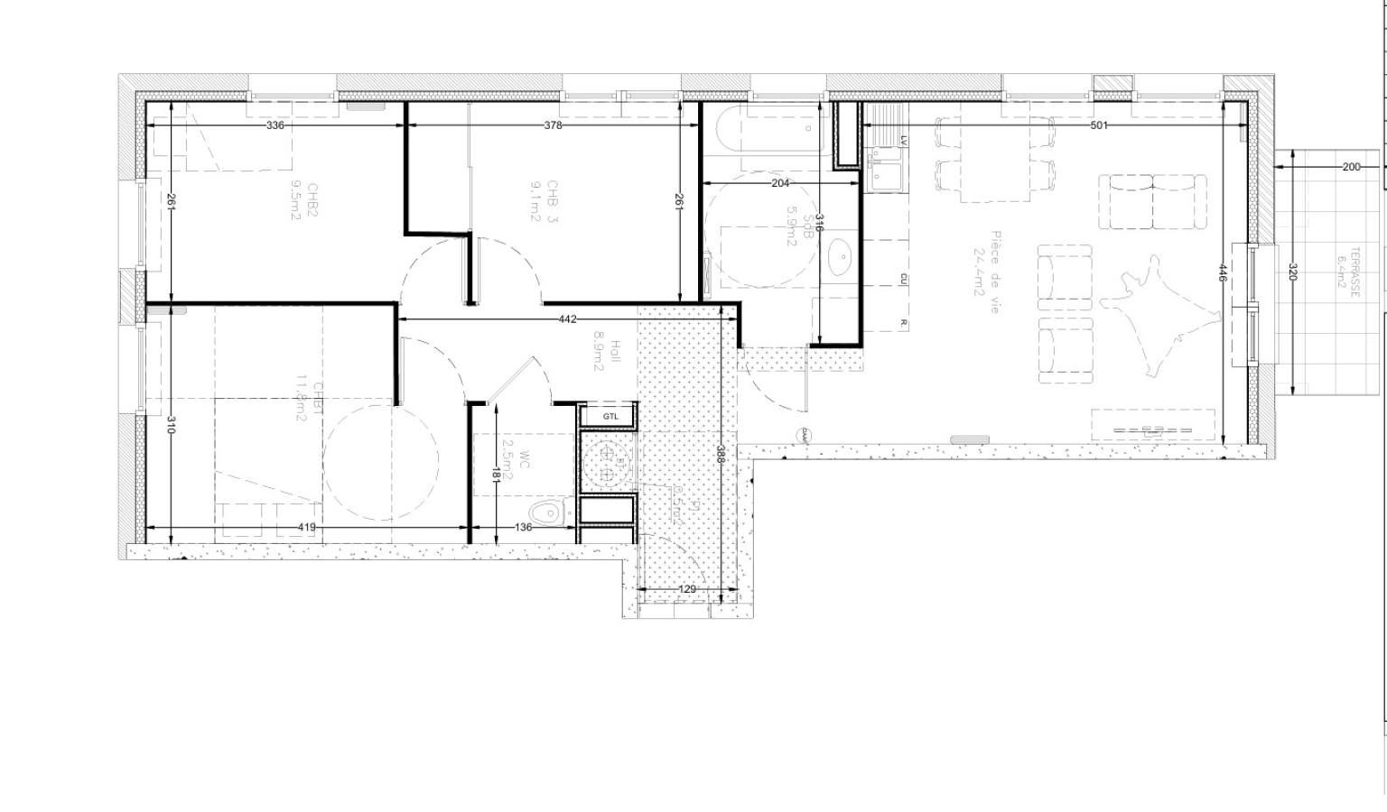 
																																							4 pièces - 
																																						RDC - 73m² - 930,14 € - Photo #1