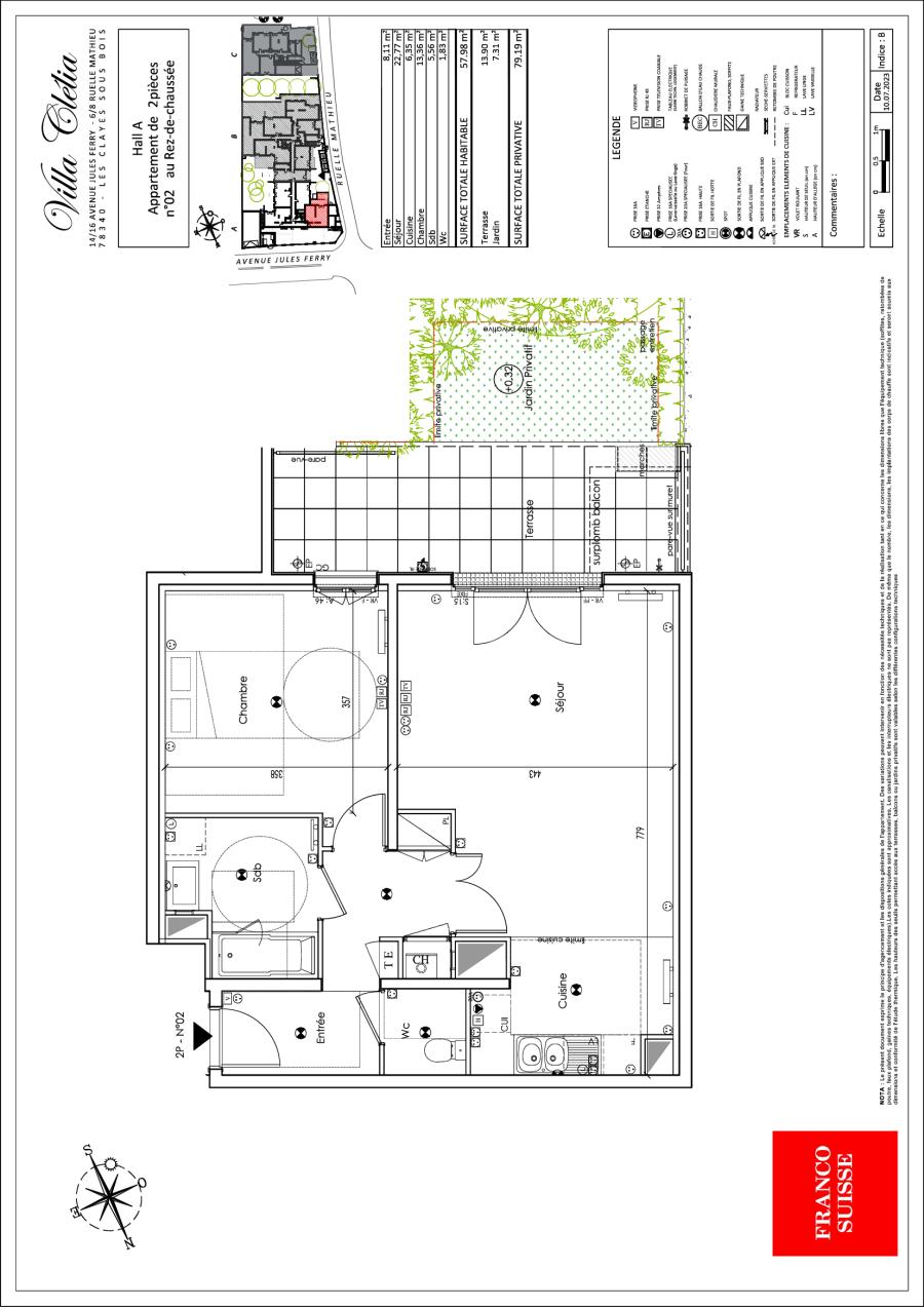
																			2 pièces - 
																		RDC - 58m² - 1 121,04 € - Photo #5