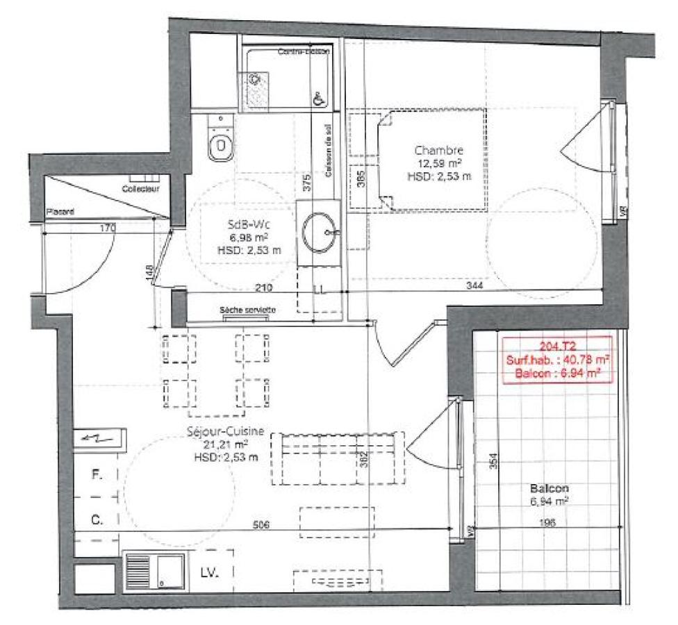 
																			2 pièces - 
																		4ème étage - 42m² - 635,96 € - Photo #1