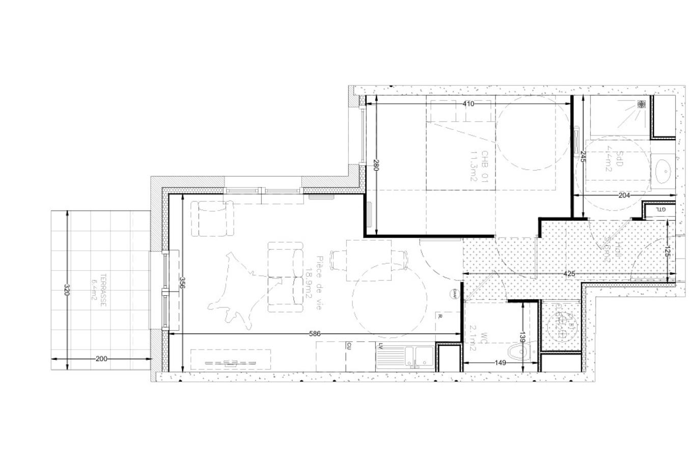 2 pièces - RDC - 43m² - 672,17 € - Photo #1