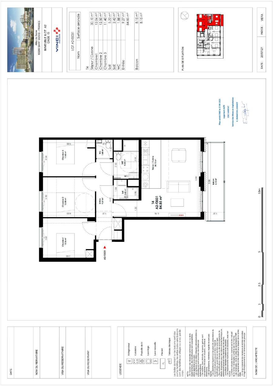 
																			4 pièces - 
																		3ème étage - 85m² - 1 641,59 € - Photo #0