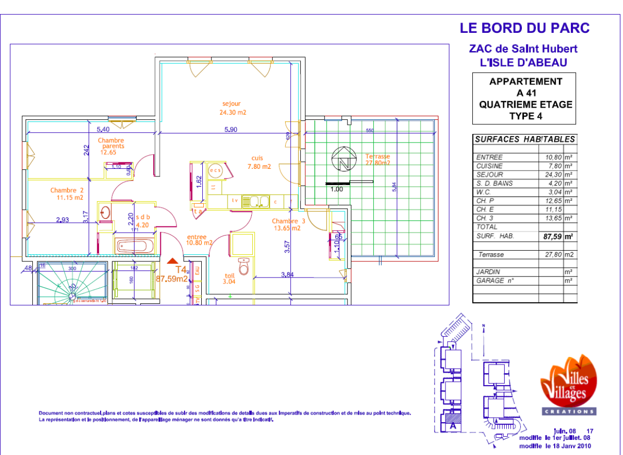 
																																							4 pièces - 
																																						4ème étage - 89m² - 977,71 € - Photo #5
