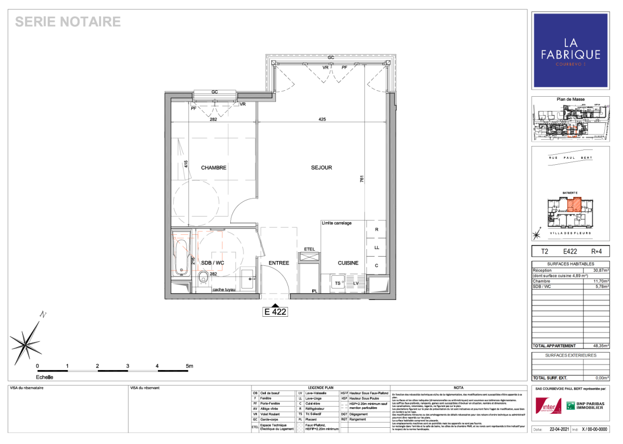 2 pièces - 4ème étage - 48m² - 1 257,32 € - Photo #0
