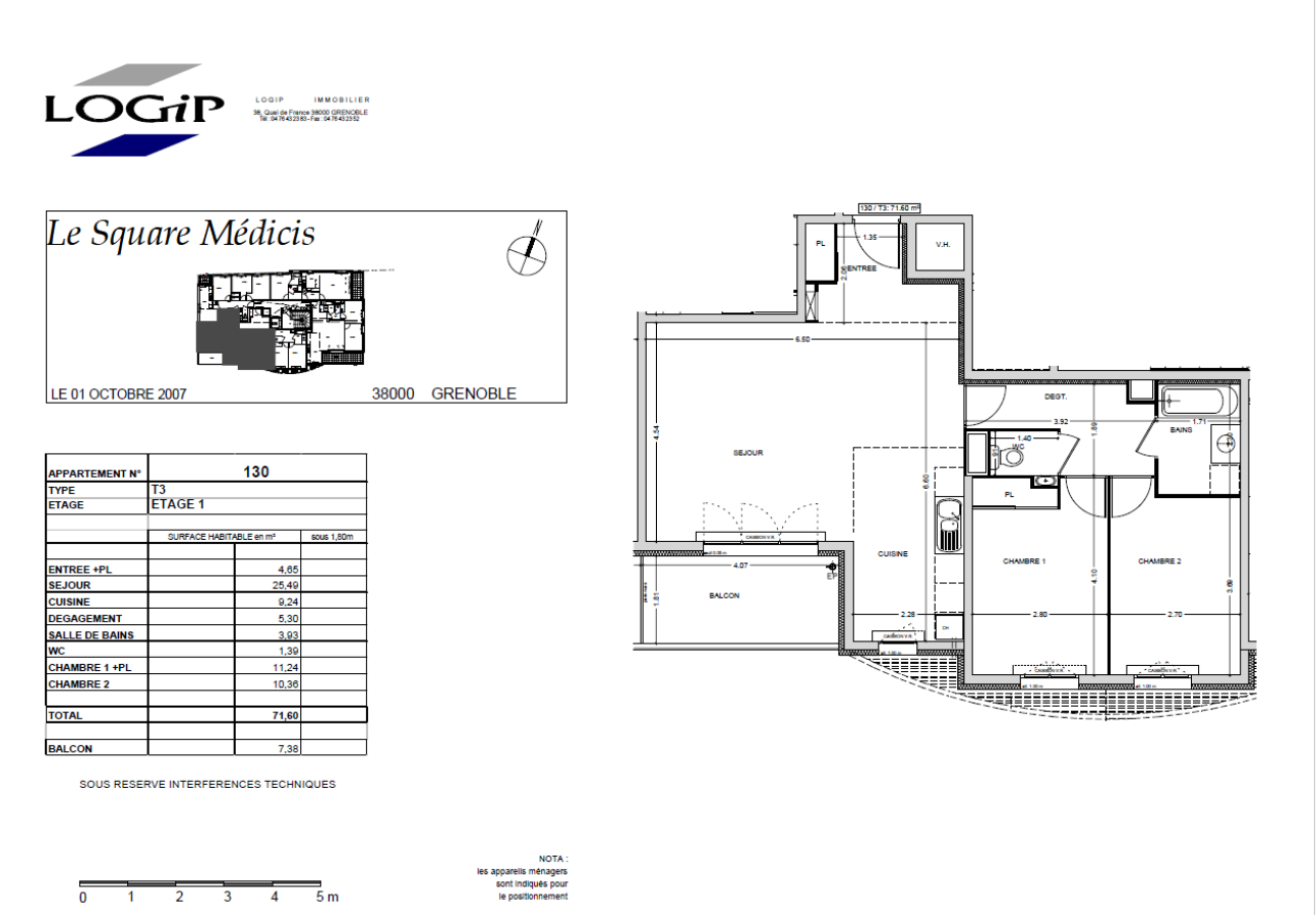 
																																							3 pièces - 
																																						1er étage - 72m² - 811,11 € - Photo #7
