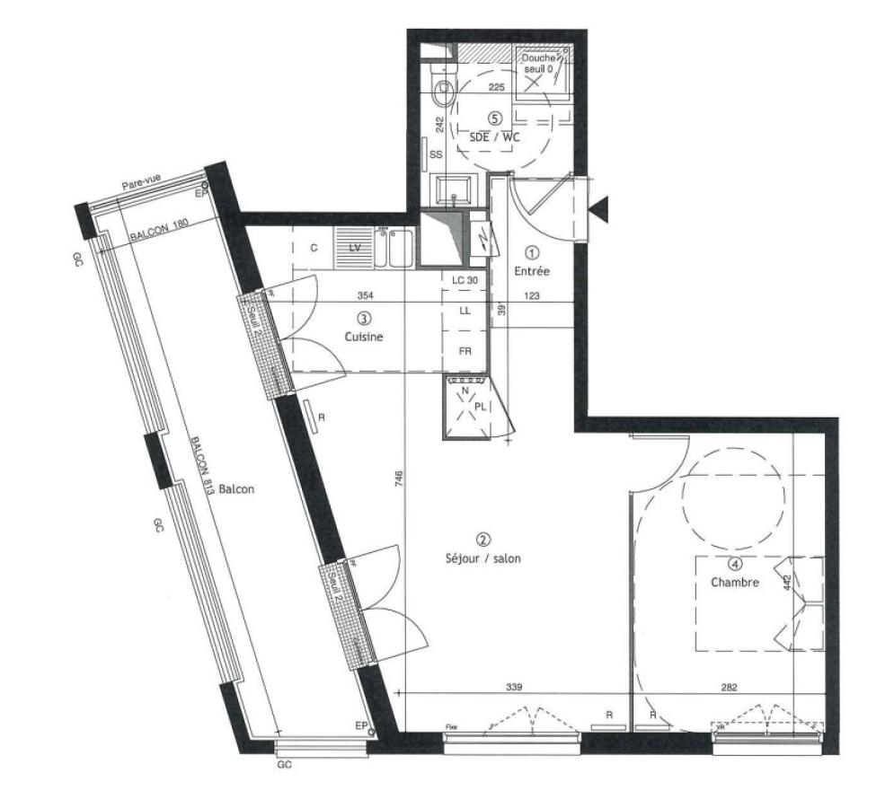 
																			2 pièces - 
																		2ème étage - 48m² - 782,53 € - Photo #3