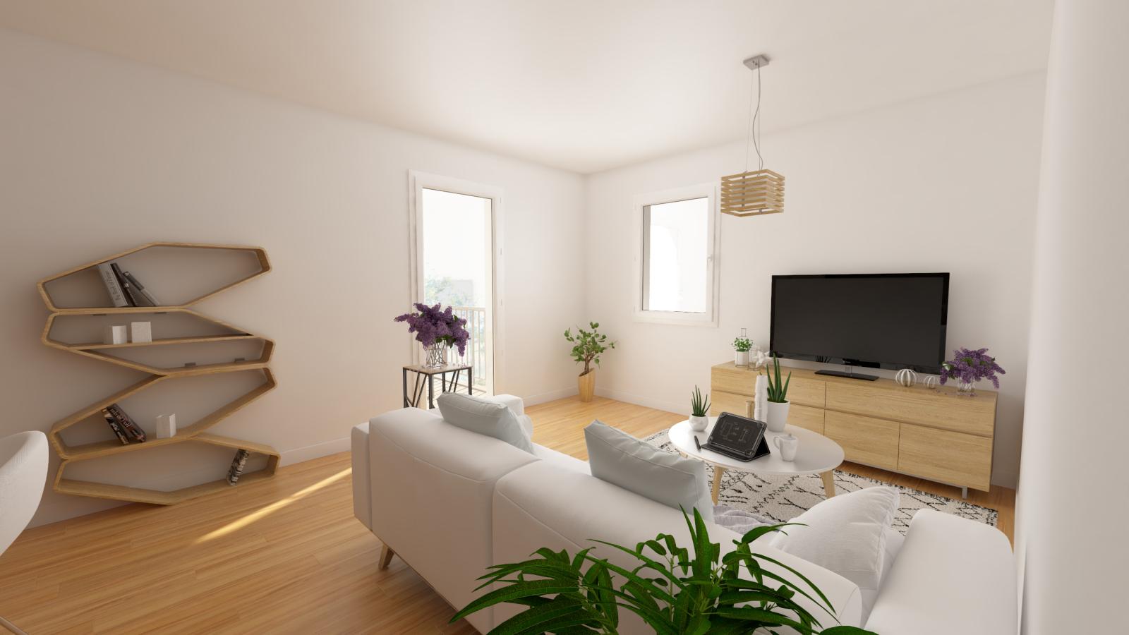 
																																							3 pièces - 
																																						1er étage - 62m² - 728,83 € - Photo #2