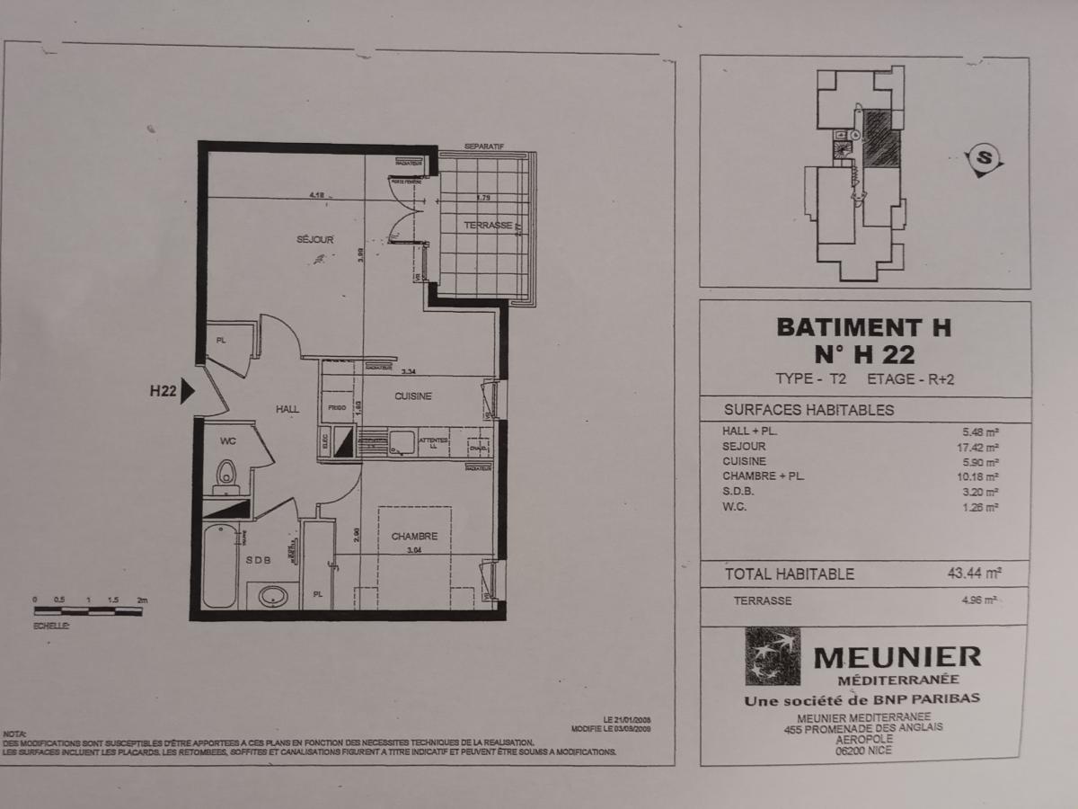 2 pièces - 2ème étage - 43m² - 912,36 € - Photo #1