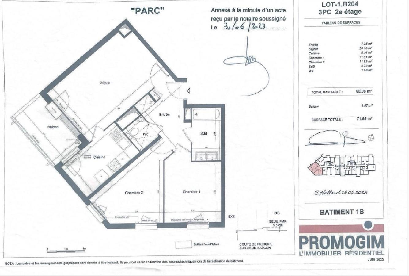 
																			3 pièces - 
																		2ème étage - 65m² - 816,52 € - Photo #7