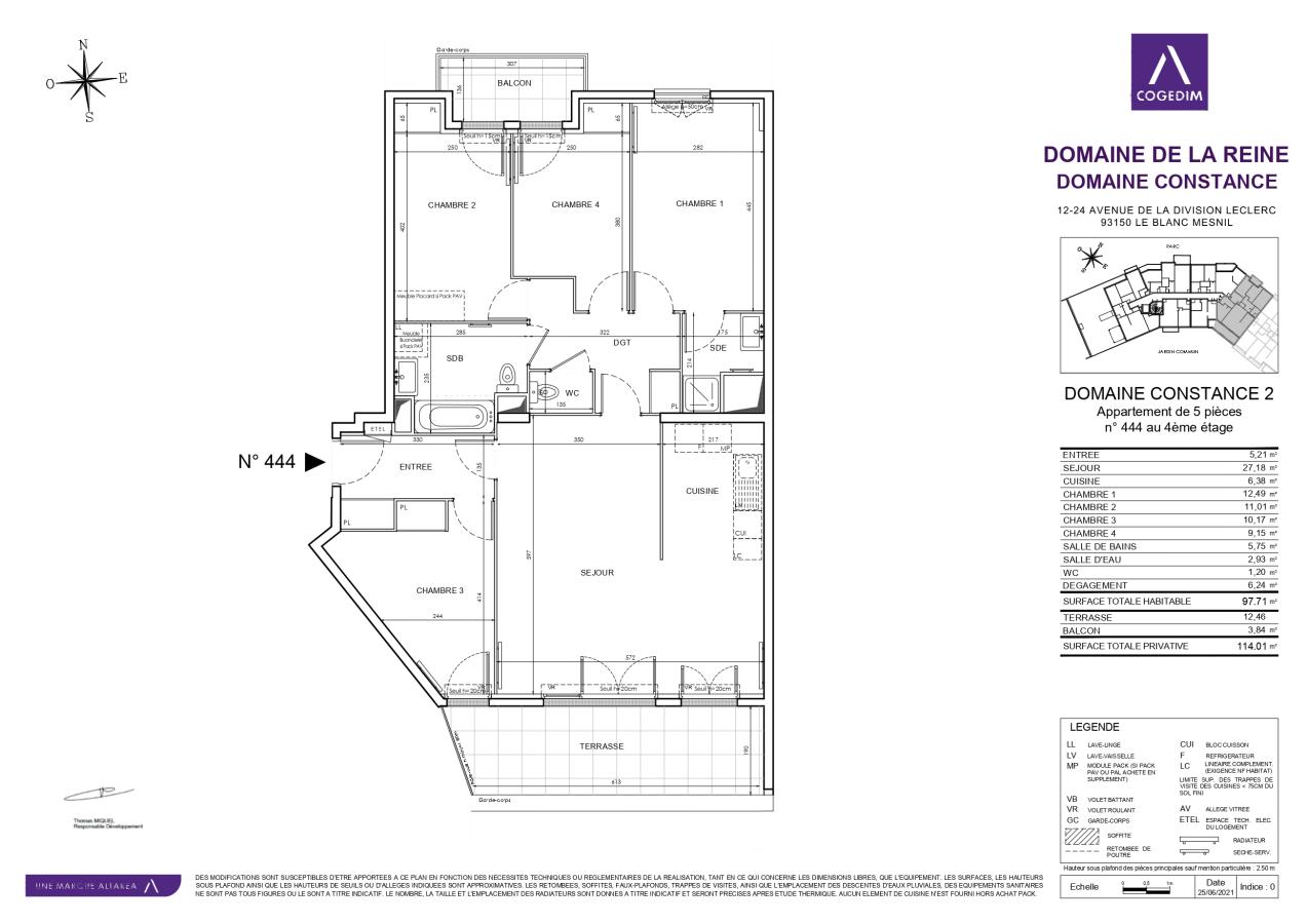 
																																							5 pièces - 
																																						4ème étage - 98m² - 1 548,22 € - Photo #1