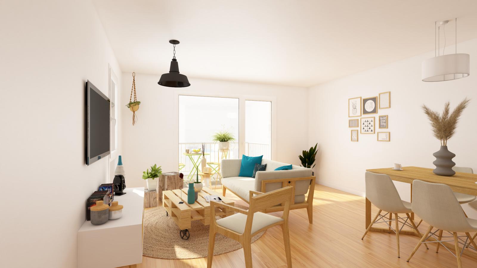 
																			2 pièces - 
																		2ème étage - 53m² - 859,68 € - Photo #0