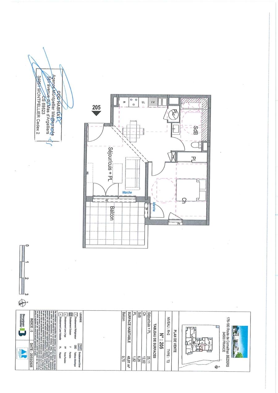 2 pièces - 2ème étage - 46m² - 547,50 € - Photo #0