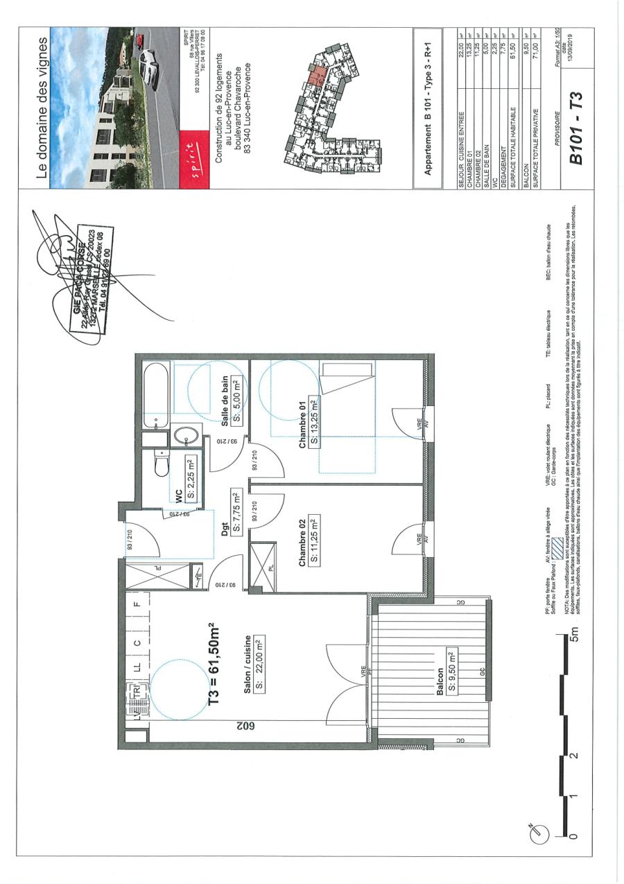 3 pièces - 1er étage - 62m² - 774,26 € - Photo #6