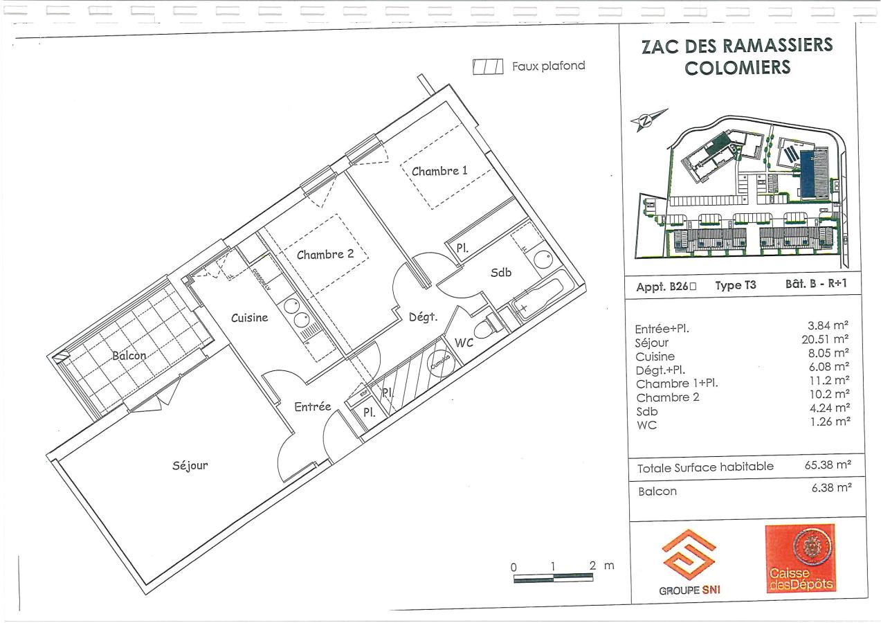 
																			3 pièces - 
																		1er étage - 65m² - 716,33 € - Photo #3