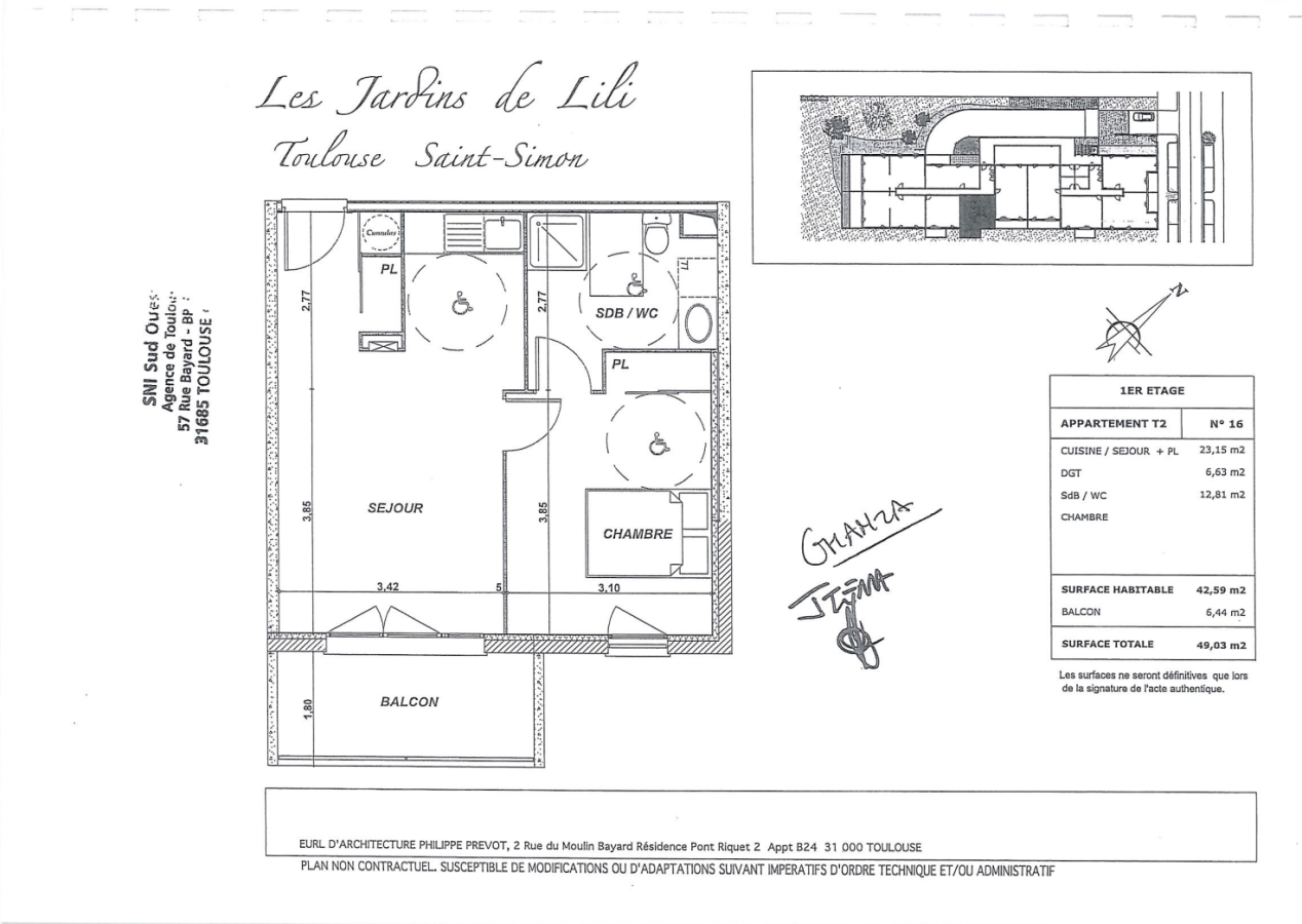
																			2 pièces - 
																		1er étage - 43m² - 536,05 € - Photo #6