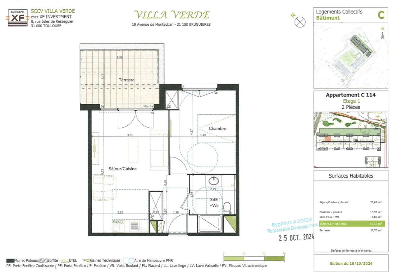 
																			2 pièces - 
																		1er étage - 46m² - 684,17 € - Photo #5