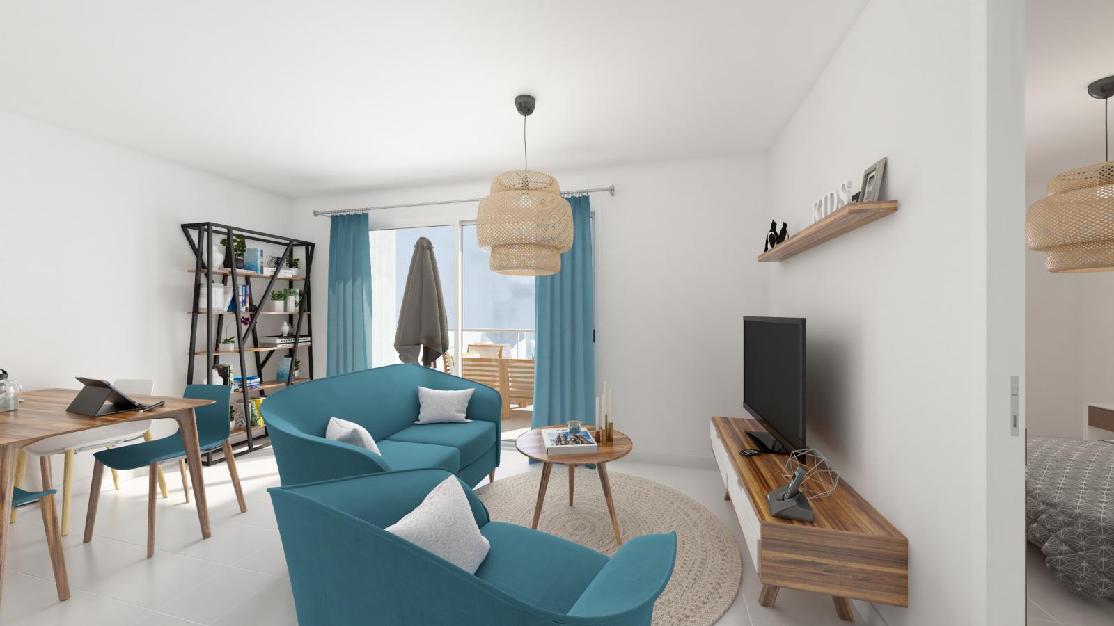 2 pièces - 1er étage - 45m² - 1 085,84 € - Photo #7