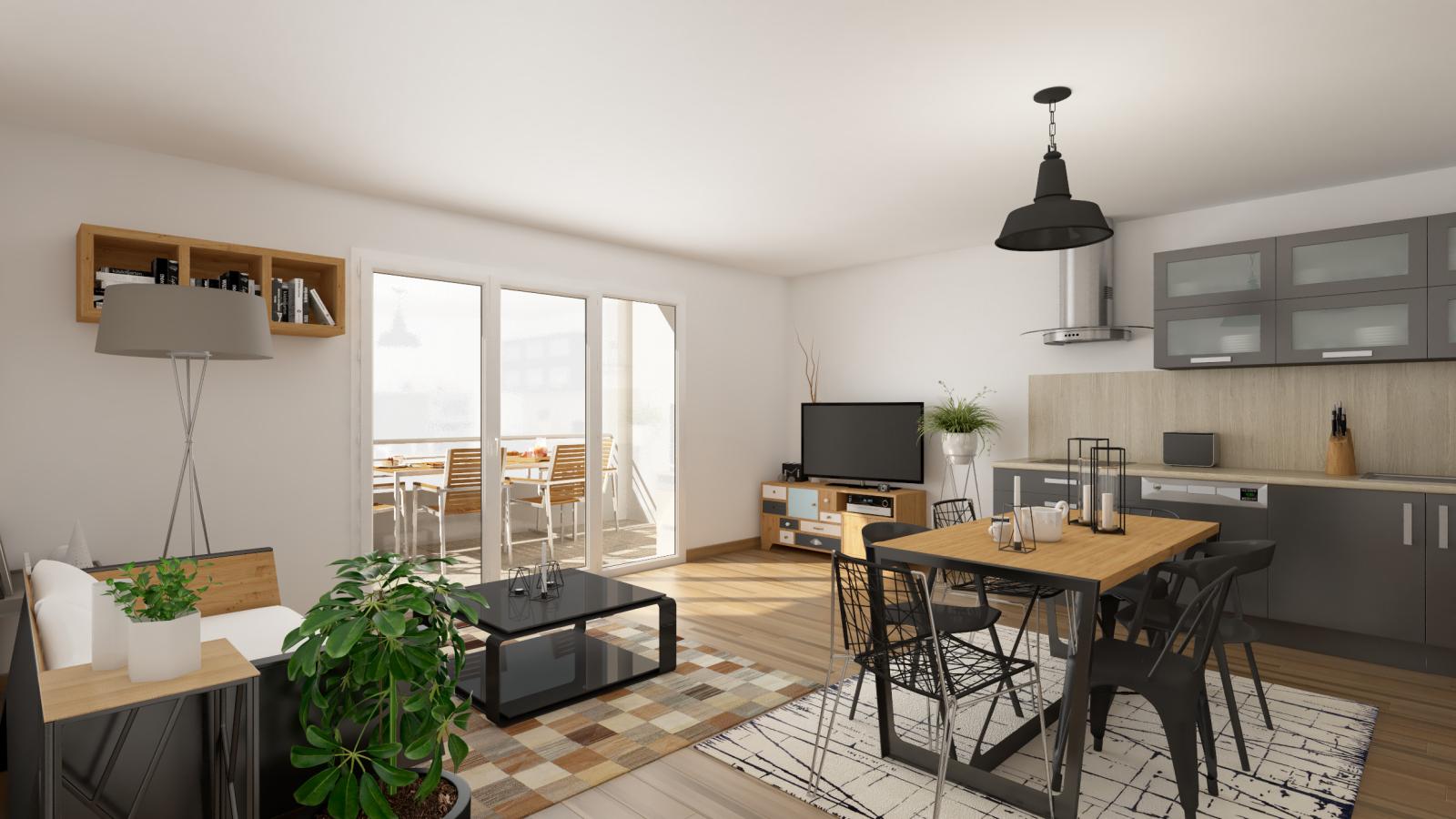 3 pièces - 1er étage - 65m² - 872,67 € - Photo #1