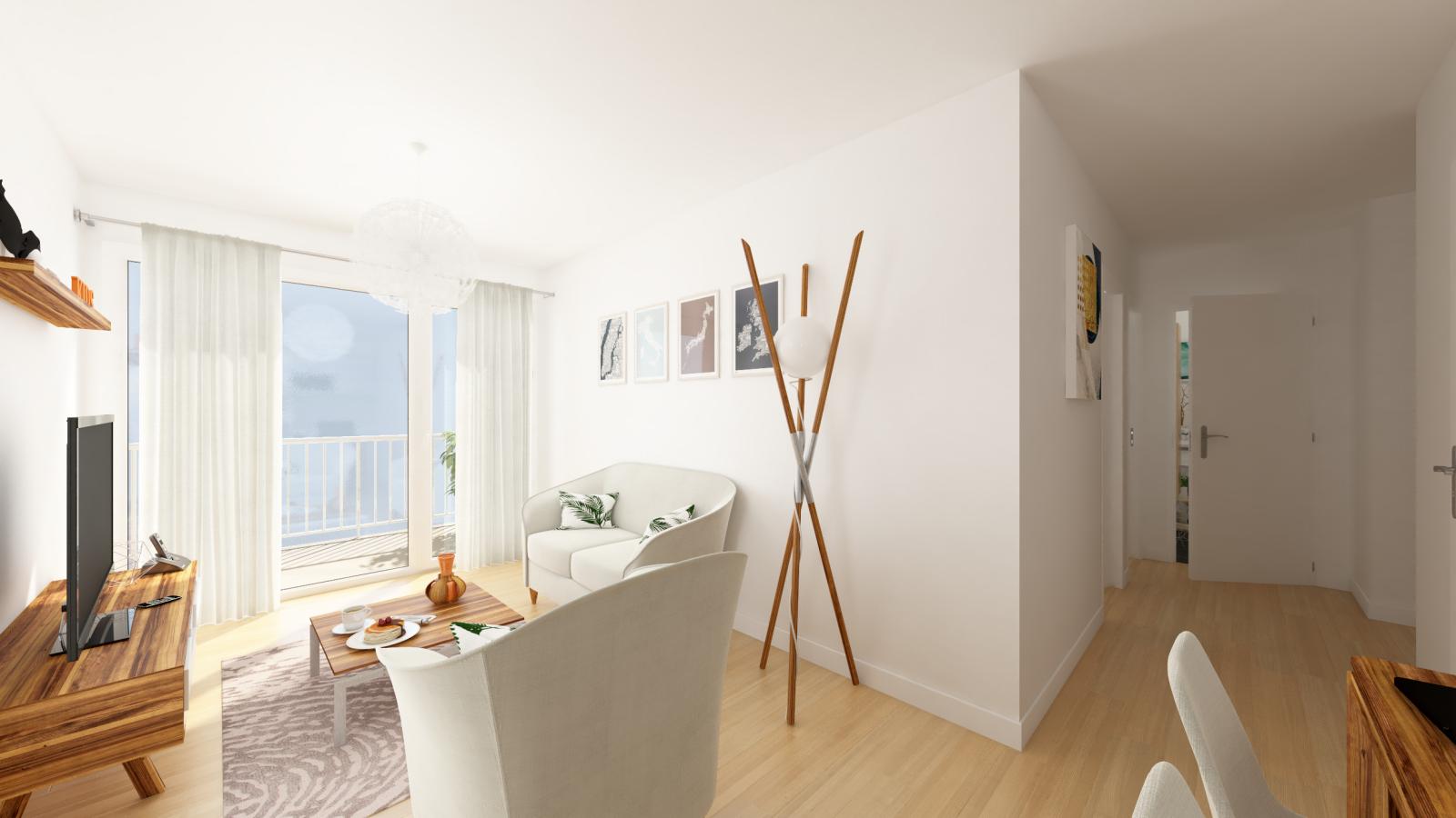 3 pièces - 1er étage - 65m² - 822,39 € - Photo #0